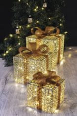 Emos LED božična darila, 3 velikosti, notranja, topla bela