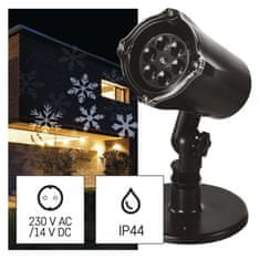 Emos božični projektor, LED, snežinke, hladna bela