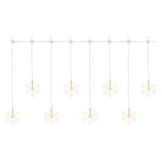 Emos LED božična zavesa snežinke, notranja, toplo bela