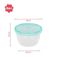 Badabulle sklede s pokrovi MAXI FUN COLORS 250ml komplet 12ks