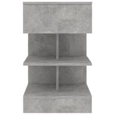 Greatstore Nočna omarica betonsko siva 40x35x65 cm iverna plošča