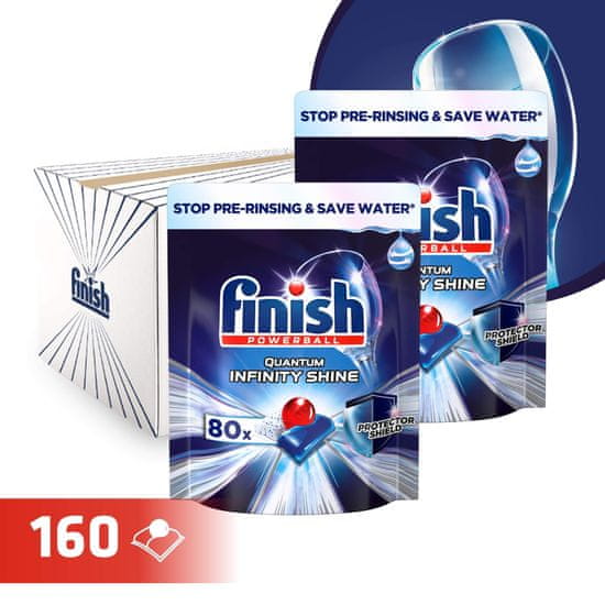 Finish Quantum Infinity Shine kapsule za pomivalni stroj, 160 kosov