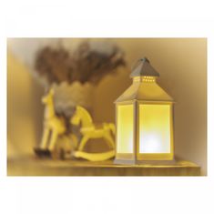 Emos LED dekoracija svečka (lanterna), bela, 24 cm, 3x AAA, notranja, vintage