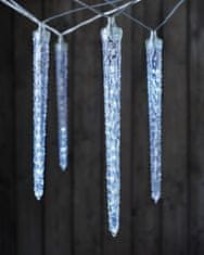 Emos LED božične ledene sveče, 10x, 3,6 m, zunanja/notranja, hladna bela
