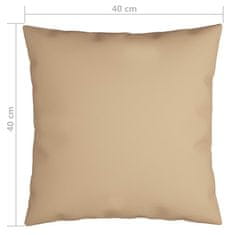 Vidaxl Okrasne blazine 4 kosi bež 40x40 cm blago