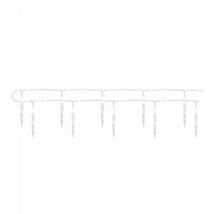 Emos LED božične ledene sveče, 10x, 1,35 m, 2x AA, notranja, hladna bela, časovnik