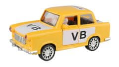 Zaparevrov Retro avto Trabant 601, z logotipom javne varnosti, vztrajnik, 18 cm