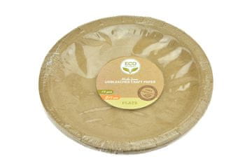 Zaparevrov Papirnati krožnik Nature, 17 cm, 10 kosov, OEM