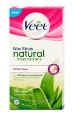 Zaparevrov Voskovni trakovi Natural Inspirations z aloe vero, 12 kosov