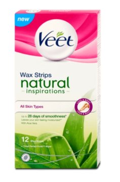 Zaparevrov Voskovni trakovi Natural Inspirations z aloe vero, 12 kosov