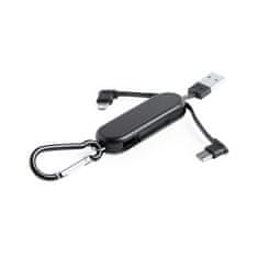 Zaparevrov Kabel USB, USB-C in Lightning Black 146303, črn