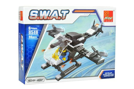 Zaparevrov Otroški komplet 0540, 96 kosov, S.W.A.T, Reševalni helikopter, Peizhi
