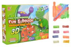 Zaparevrov 3D plastelin z modelčki Dino, komplet 18 kosov