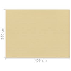 Vidaxl Preproga za šotor 300x400 cm bež