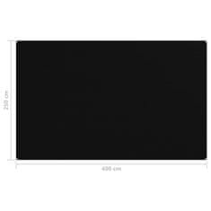 Vidaxl Preproga za šotor 250x400 cm črna