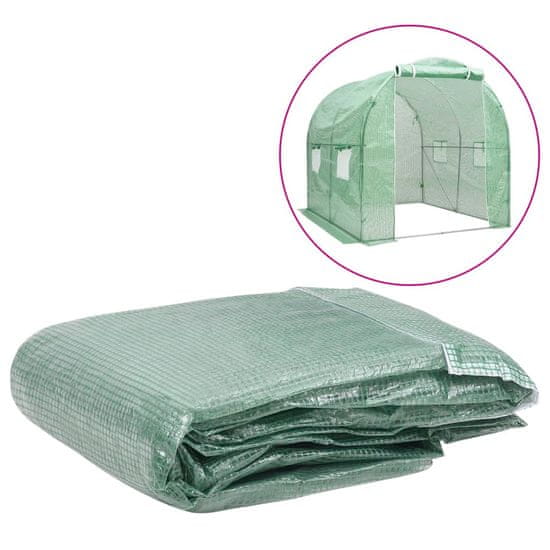 Vidaxl Nadomestno pokrivalo za rastlinjak (4 m2) 200x200x200 cm zeleno