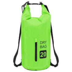 shumee Torba Dry Bag z zadrgo zelena 20 L PVC