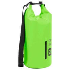 Vidaxl Torba Dry Bag z zadrgo zelena 20 L PVC
