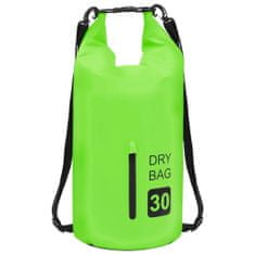 shumee Torba Dry Bag z zadrgo zelena 30 L PVC