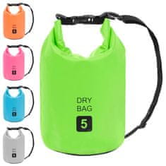 Greatstore Torba Dry Bag zelena 5 L PVC