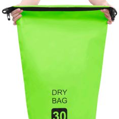 Greatstore Torba Dry Bag zelena 30 L PVC