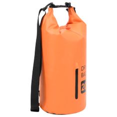 Greatstore Torba Dry Bag z zadrgo oranžna 20 L PVC