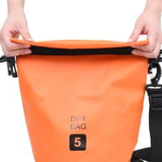 Vidaxl Torba Dry Bag oranžna 5 L PVC