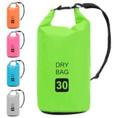 Greatstore Torba Dry Bag zelena 30 L PVC