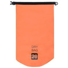 Greatstore Torba Dry Bag oranžna 20 L PVC