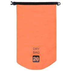 Greatstore Torba Dry Bag oranžna 20 L PVC