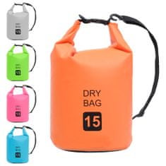 Vidaxl Torba Dry Bag oranžna 15 L PVC