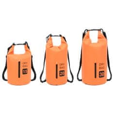 Vidaxl Torba Dry Bag z zadrgo oranžna 20 L PVC