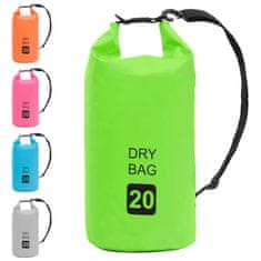 Vidaxl Torba Dry Bag zelena 20 L PVC