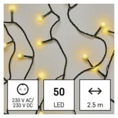 Emos LED božična cherry veriga, notranja, topla bela, IP20, 50 LED