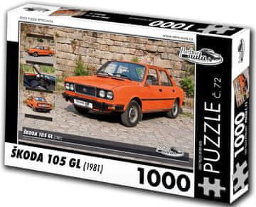 RETRO-AUTA© Puzzle št. 72 Škoda 105 GL (1981) 1000 kosov