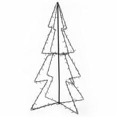 Vidaxl Novoletna jelka stožec 160 LED lučk notranje/zunanja 78x120 cm