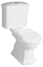 KERASAN Retro WC Kombi Waldorf, Beli-Krom, Zadnji Odtok, 40x87,5x68 cm