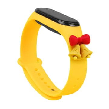 HURTEL Hurtel božični pašček za Xiaomi Mi Band 3/4, rumen, zvončki