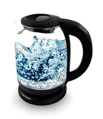 Esperanza Grelnik vode stekleni LOIRE, 1,7L, črna barva, 60-70-80-90-100°C, 2200W