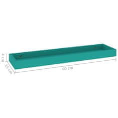 Vidaxl Stenske police Loggia 2 kosa modre 60x15x4 cm MDF