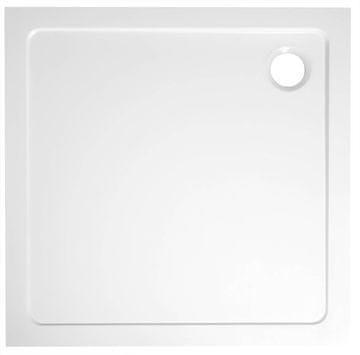 AQUALINE AQUALINE TECMI Kvadratna prha iz litega marmorja 80x80 cm, Bela