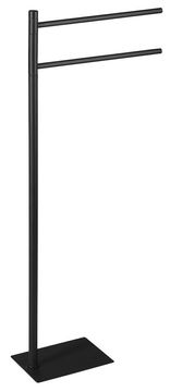 Gedy TRILLY Samostoječe črno mat stojalo za brisače, kvadratne oblike