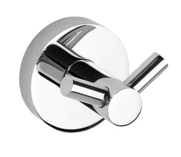 SAPHO X-ROUND dvojni kromiran kavlji za kopalnico