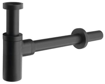 SAPHO Sifon za umivalnik 5/4", odtok 32mm, okrogel, črna mat, SAPHO