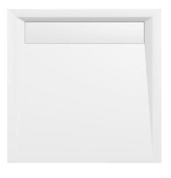 POLYSAN Kvadratna Marmorna Tuš Kad ARENA s Pokrovom, 90x90cm, Bela