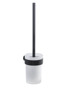 Gedy AQUALINE PIRENEI Črna Mat WC Ščetka - Keramija Fresh, Sodobna Stenska Montaža