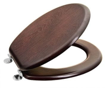 AQUALINE AQUALINE Okroglo WC sedalo, oreh/češnja HDF 370x430 mm