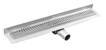 Gelco MANUS ONDA inox talni žleb z rešetko, stenski, L650, DN50