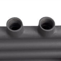 Vidaxl Kopalniški cevni radiator za centralno ogrevanje raven 600x1424 mm siv