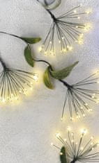 Emos LED svetlobna veriga, svetleče cvetlice, nano, 8 m, notranja, topla bela, časovnik